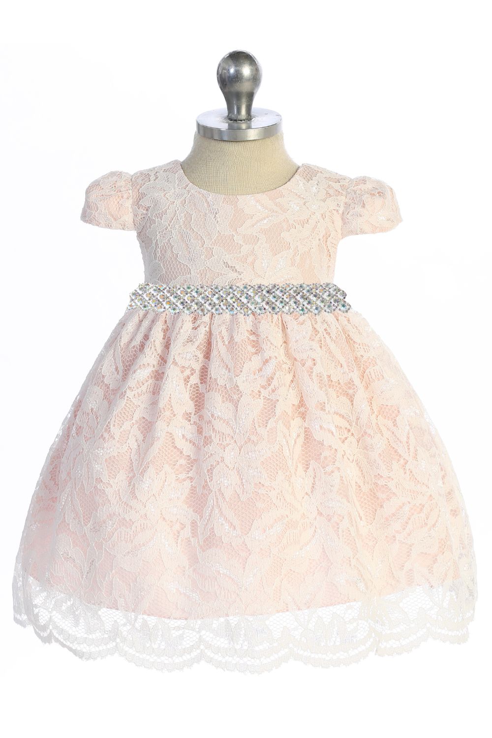 Baby Lace V Back Bow Flower Dress - AS532-E Kids Dream