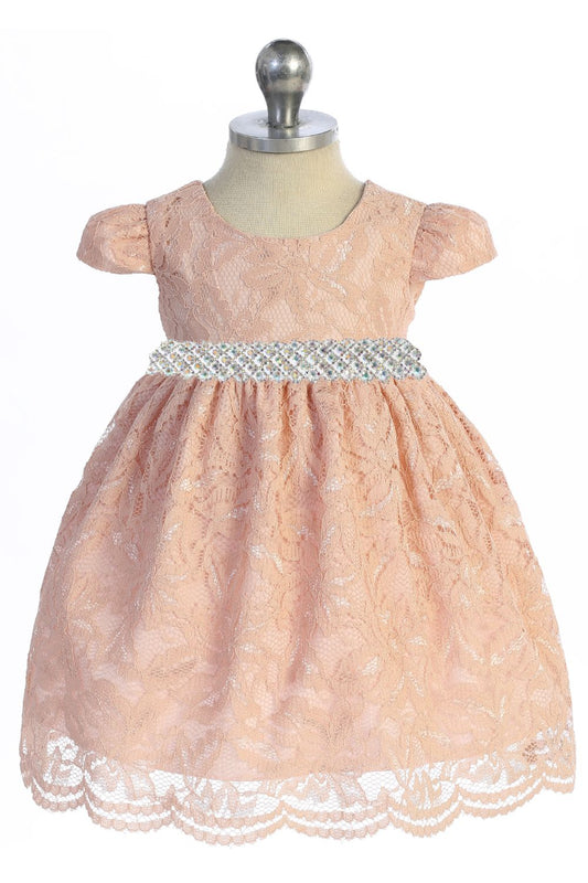 Baby Lace V Back Bow Flower Dress - AS532-E Kids Dream