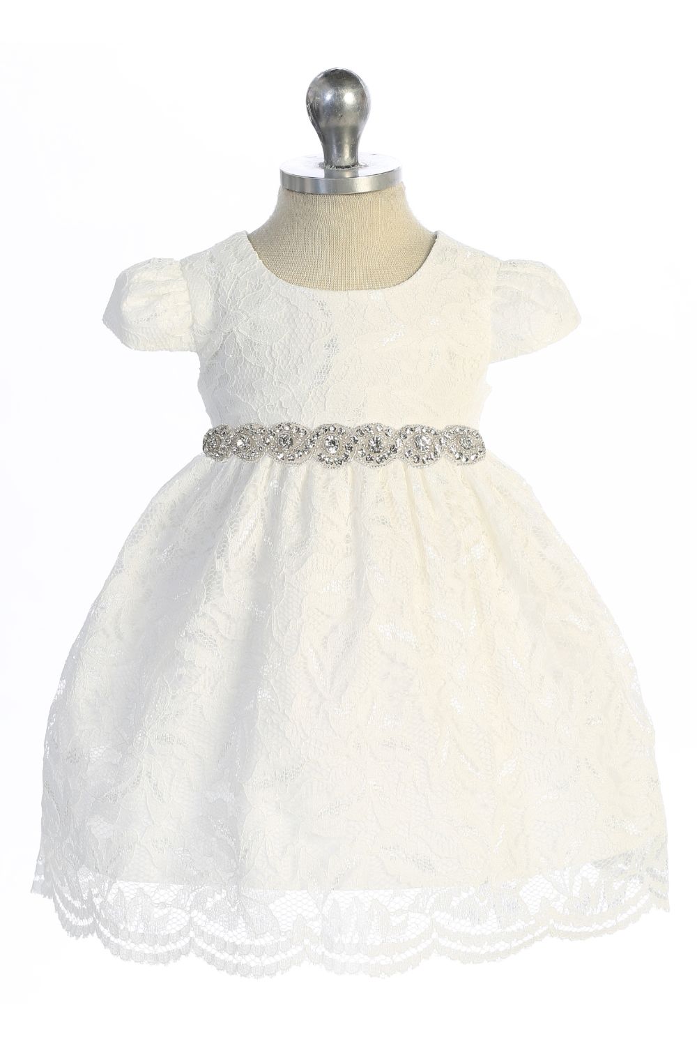 Baby Girl Lace V Back Bow Flower Dress - AS532-A Kids Dream