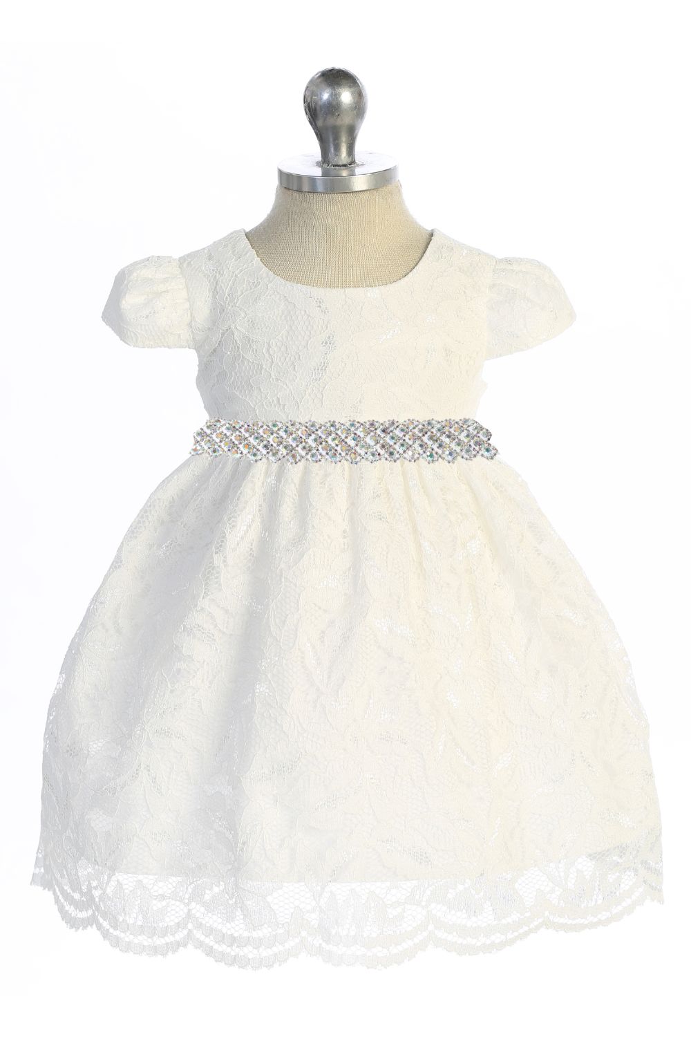 Baby Lace V Back Bow Flower Dress - AS532-E Kids Dream