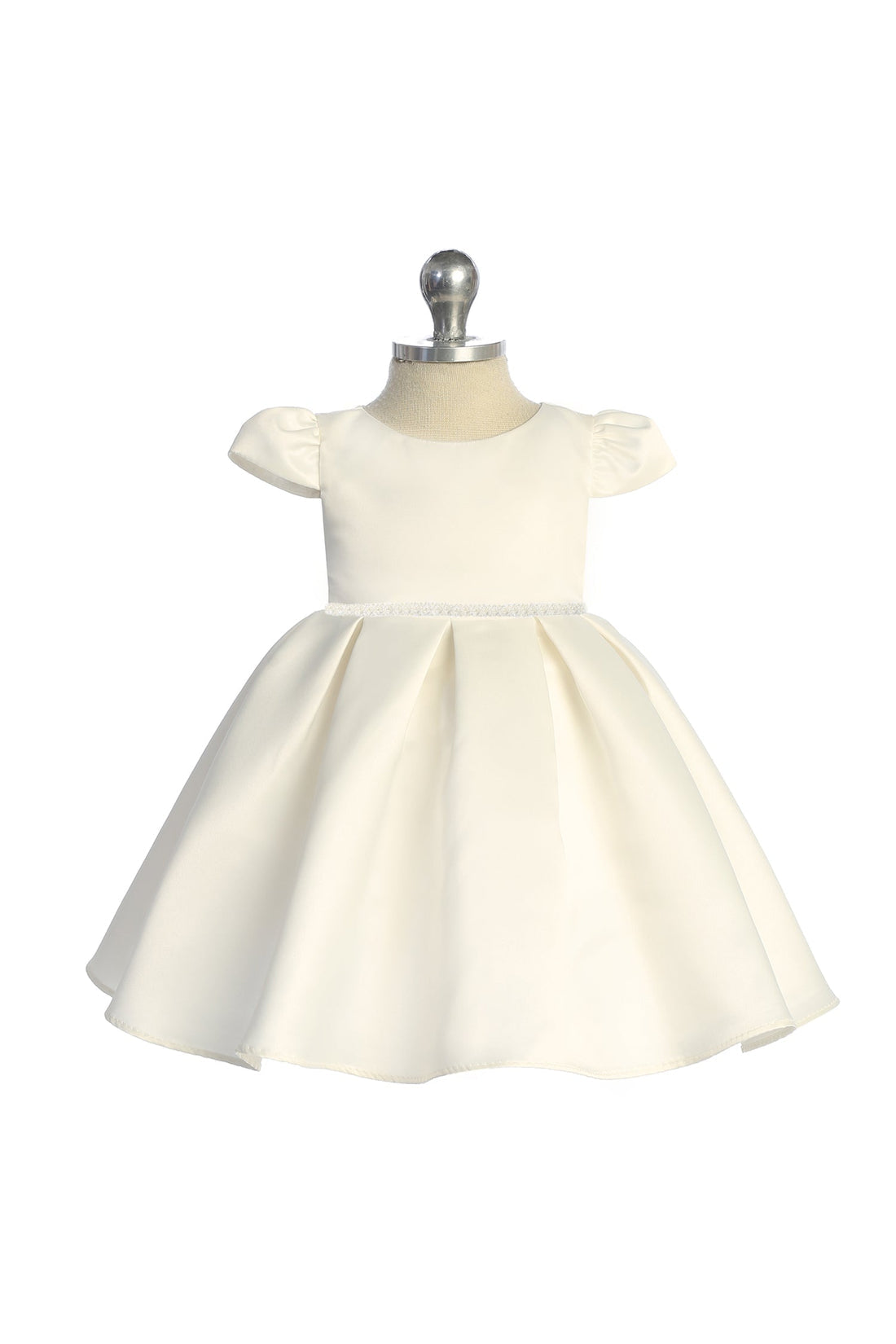 Ivory Baby Classic Pearl Pleated Party Dress-AS544-C