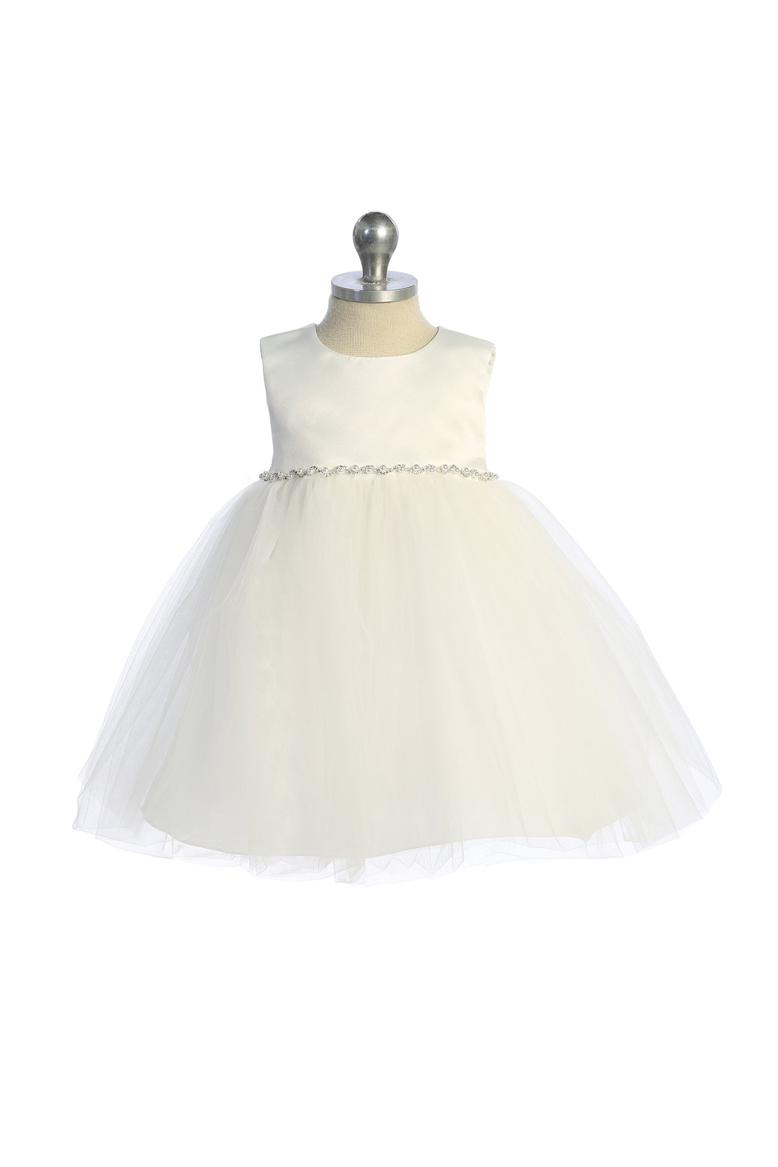 Baby Girl Satin with Rhinestones Party Dress- AS540-G Kids Dream