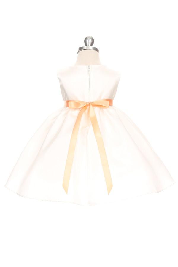 Peach_1 Baby Shantung Flower Party Dress-AS219F