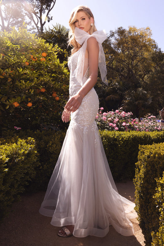 Floral Tulle Bridal Mermaid Gown by Andrea & Leo Couture A1039W