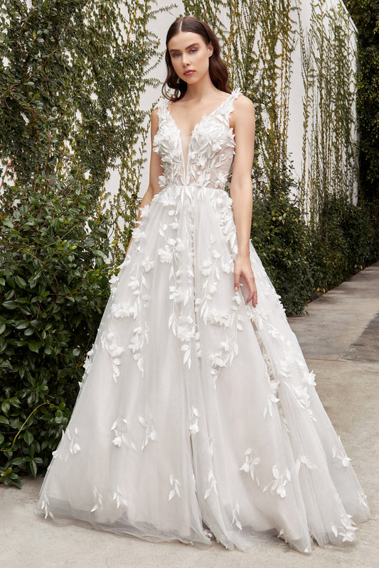 Andrea & Leo Couture A1042W - LIZA FLORAL WEDDING/BRIDAL GOWN