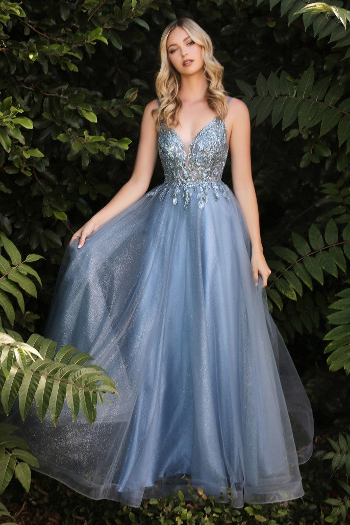 A-Line Layered Tulle Dress by Cinderella Divine - CD0154- Special Occasion/Curves