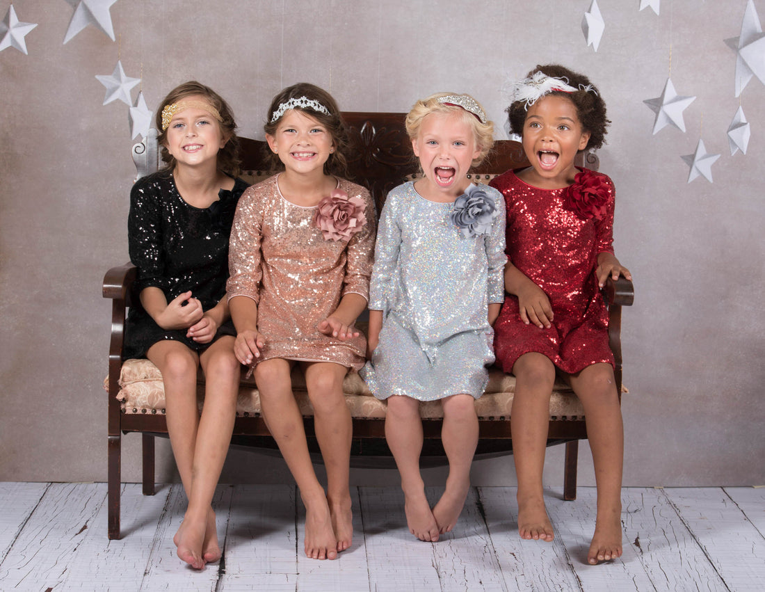 3/4 Sleeve Sequin Girl Party Dress by AS408 Kids Dream - Girl Formal Dresses