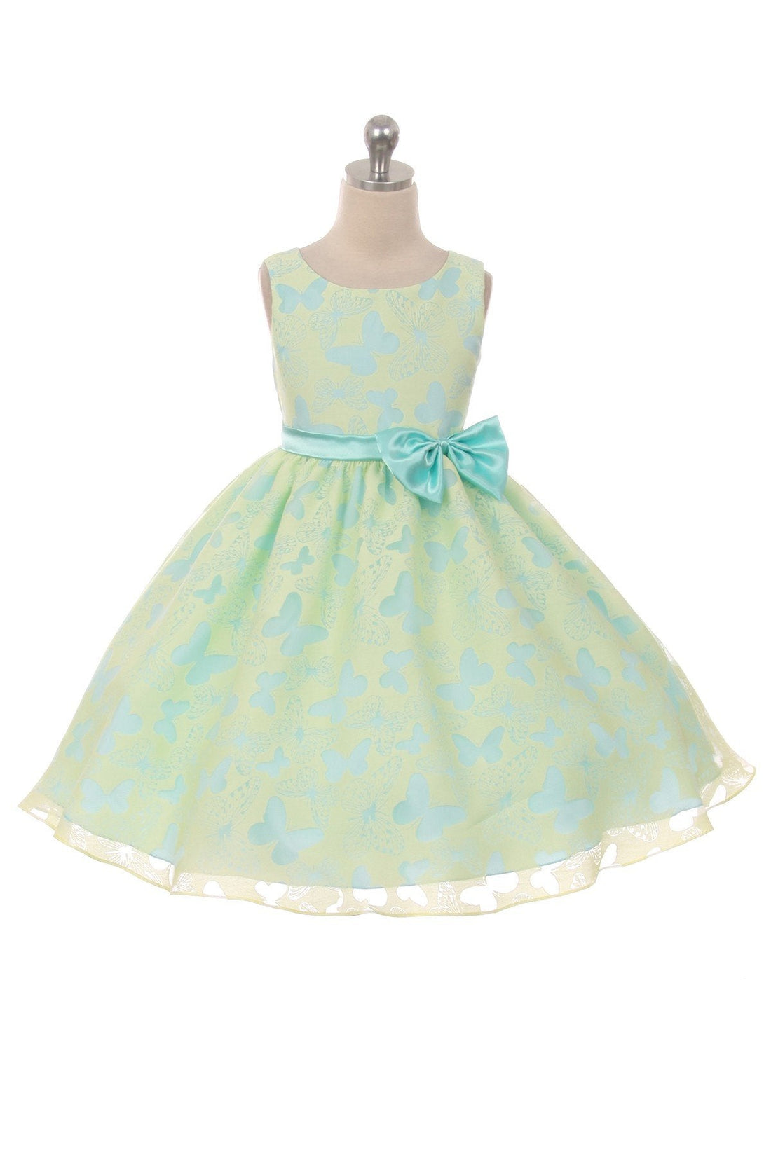 Girl Party Butterfly Burnout Organza Girl Dress by AS382 Kids Dream - Girl Formal Dresses