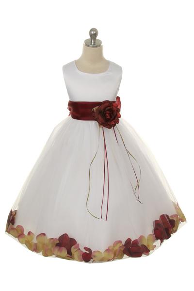 Satin Flower Petal Ivory Flower Girl Dress 1of2 by AS160B Kids Dream - Girl Formal Dresses