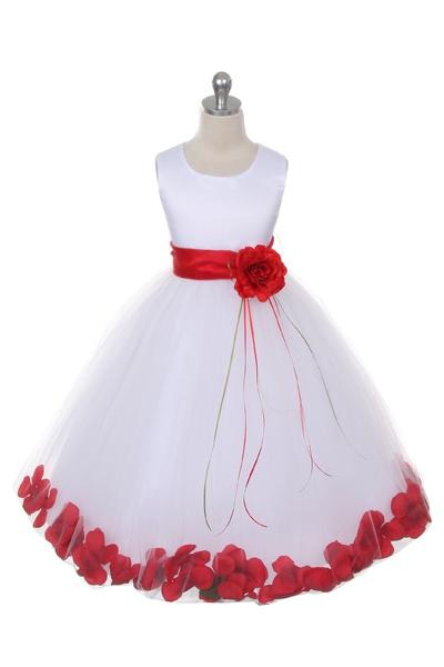 Satin Flower Petal Ivory Flower Girl Dress 1of2 by AS160B Kids Dream - Girl Formal Dresses