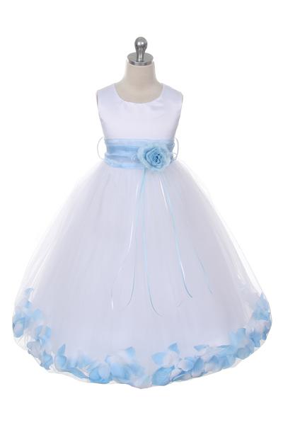 Sash Flower Petal Flower Girl Dress 2of2 by AS160B Kids Dream - Girl Formal Dresses