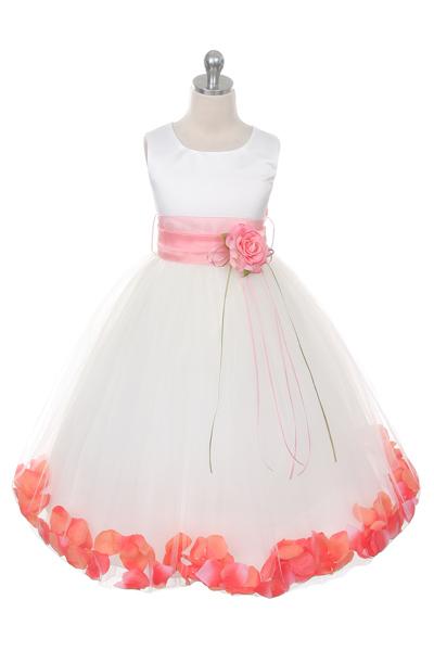 Sash Flower Petal Flower Girl Dress 2of2 by AS160B Kids Dream - Girl Formal Dresses