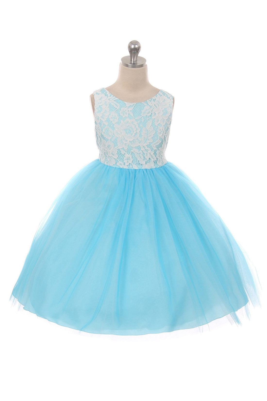 Girl Party Lace Illusion Dress by AS414 Kids Dream - Girl Formal Dresses