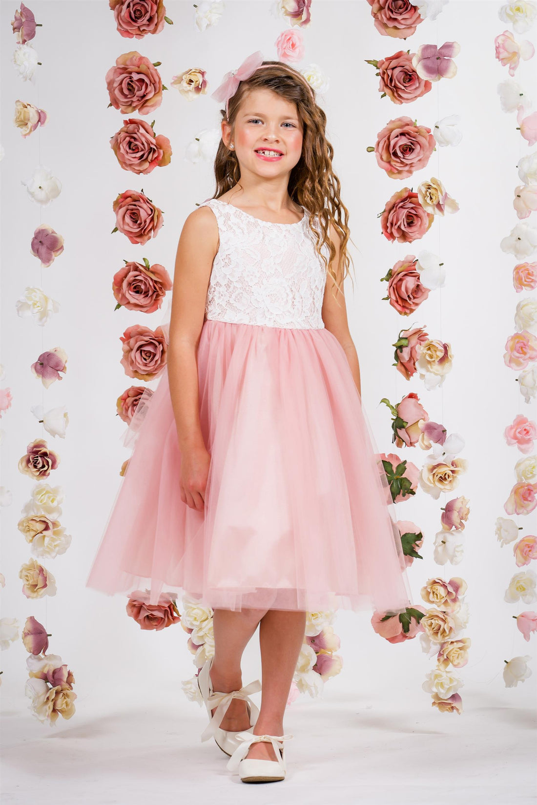 Girl Party Lace Illusion Dress by AS414 Kids Dream - Girl Formal Dresses