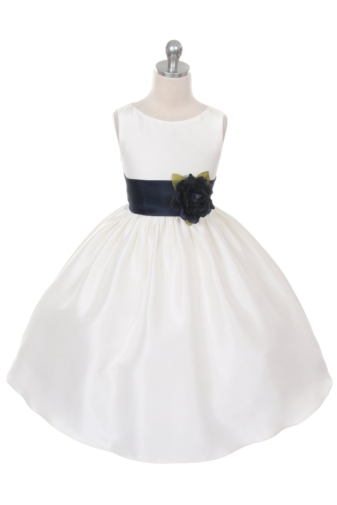 Poly Silk Organza Sash Ivory Flower Girl Dress by AS204 Kids Dream - Girl Formal Dresses