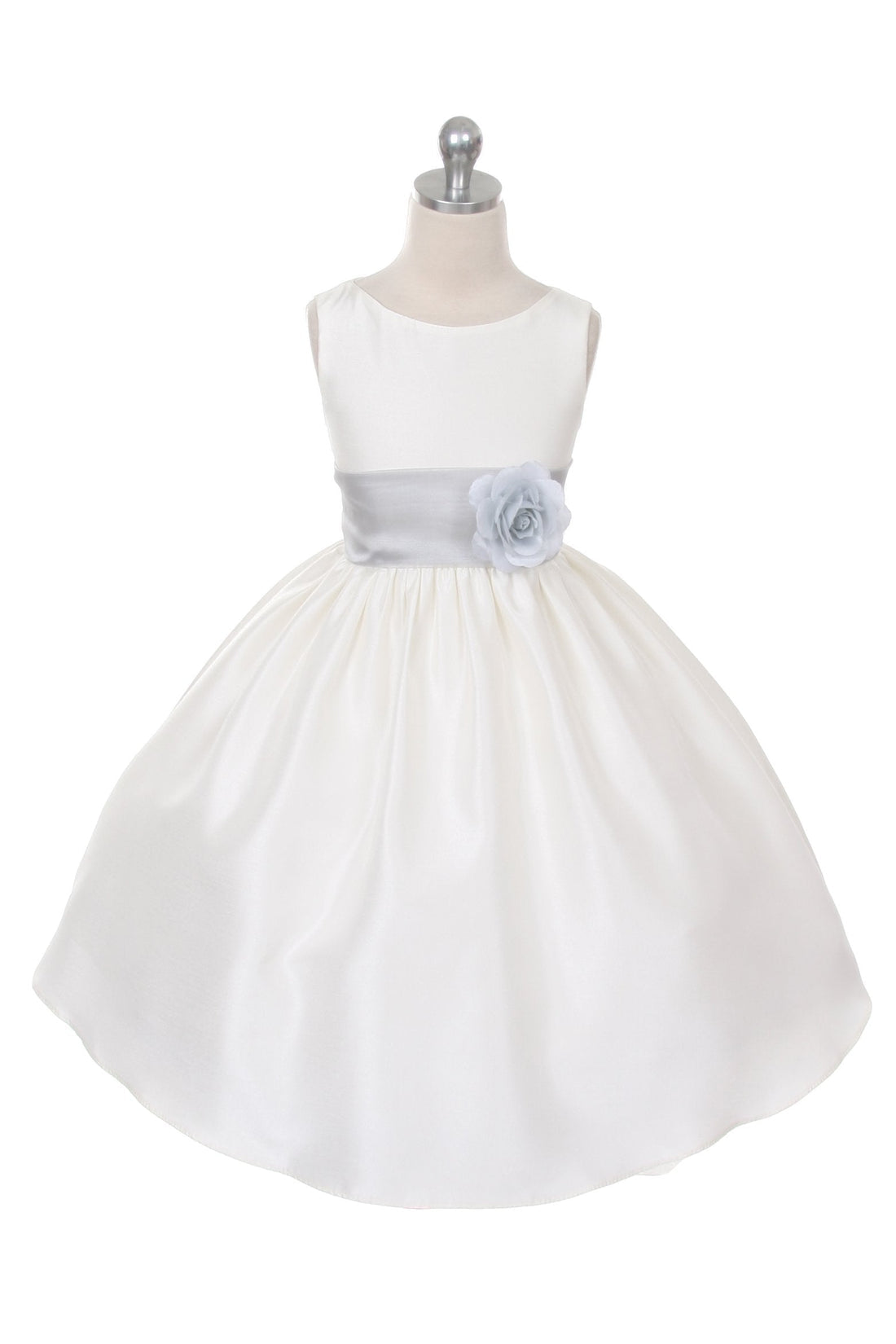 Poly Silk Organza Sash Ivory Flower Girl Dress by AS204 Kids Dream - Girl Formal Dresses