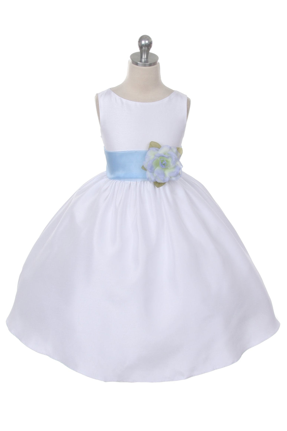 Poly Silk Organza Sash Ivory Flower Girl Dress by AS204 Kids Dream - Girl Formal Dresses