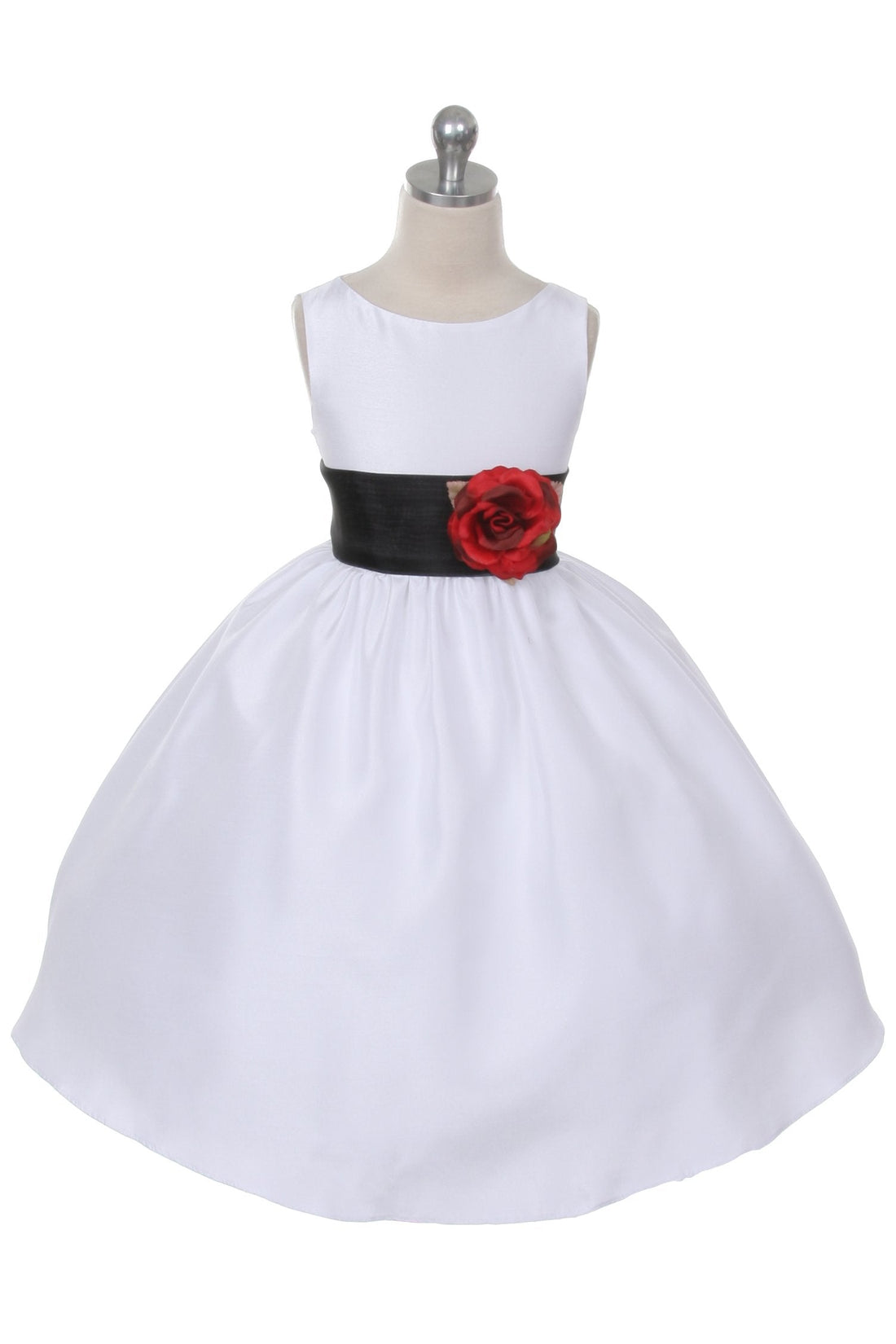 Poly Silk Organza Sash Ivory Flower Girl Dress by AS204 Kids Dream - Girl Formal Dresses