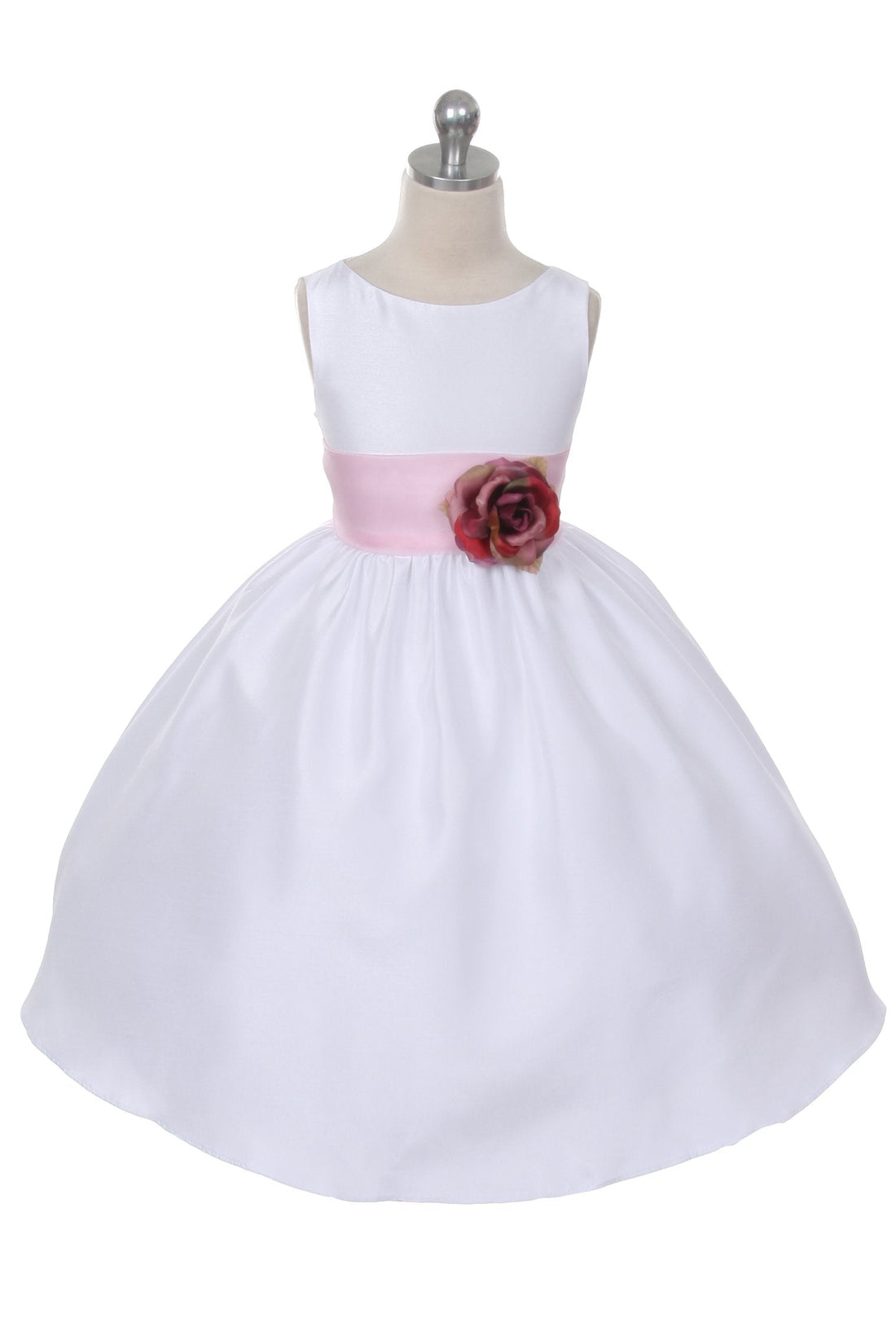 Poly Silk Organza Sash Ivory Flower Girl Dress by AS204 Kids Dream - Girl Formal Dresses