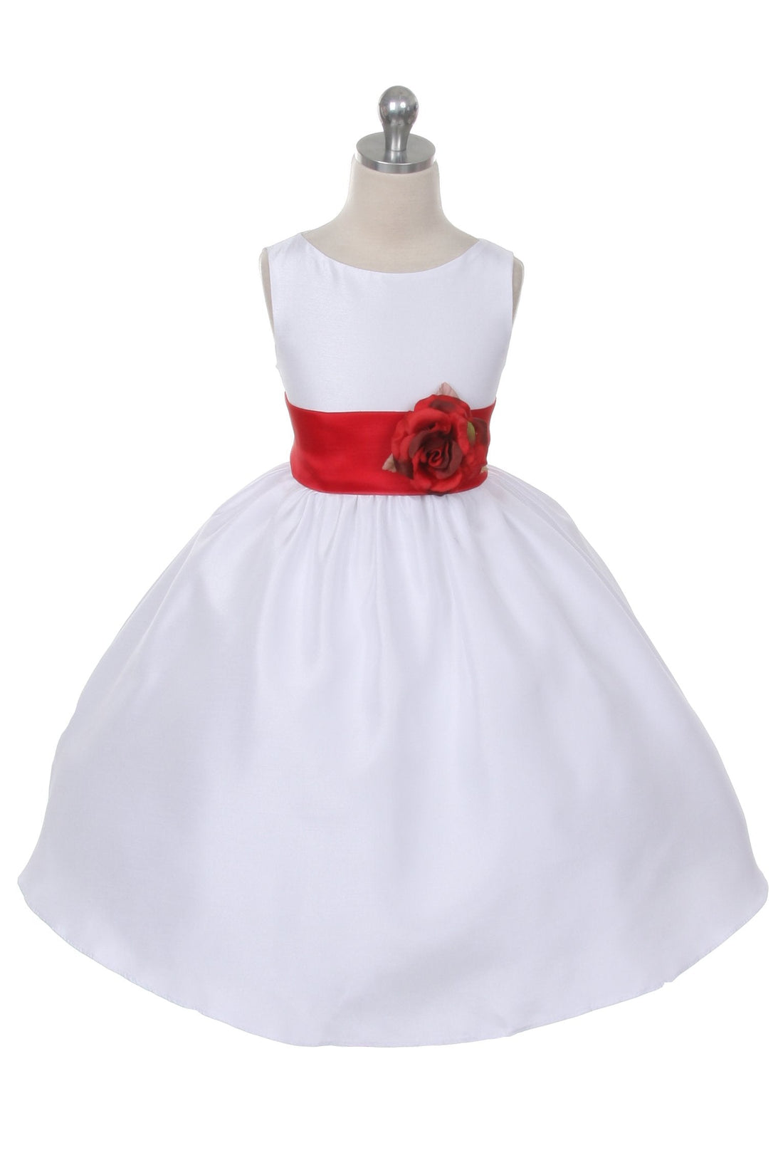 Poly Silk Organza Sash Ivory Flower Girl Dress by AS204 Kids Dream - Girl Formal Dresses