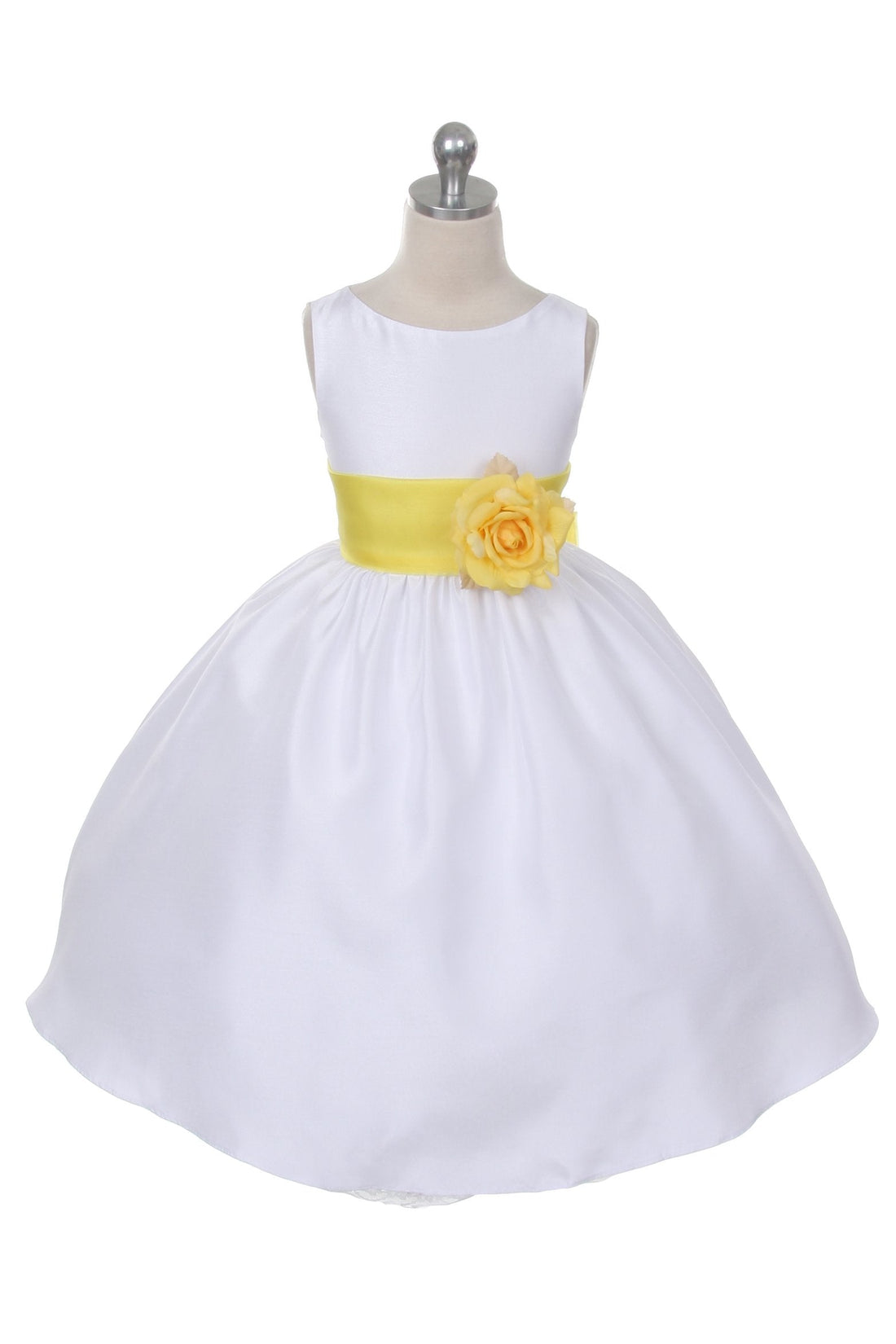 Poly Silk Organza Sash Ivory Flower Girl Dress by AS204 Kids Dream - Girl Formal Dresses