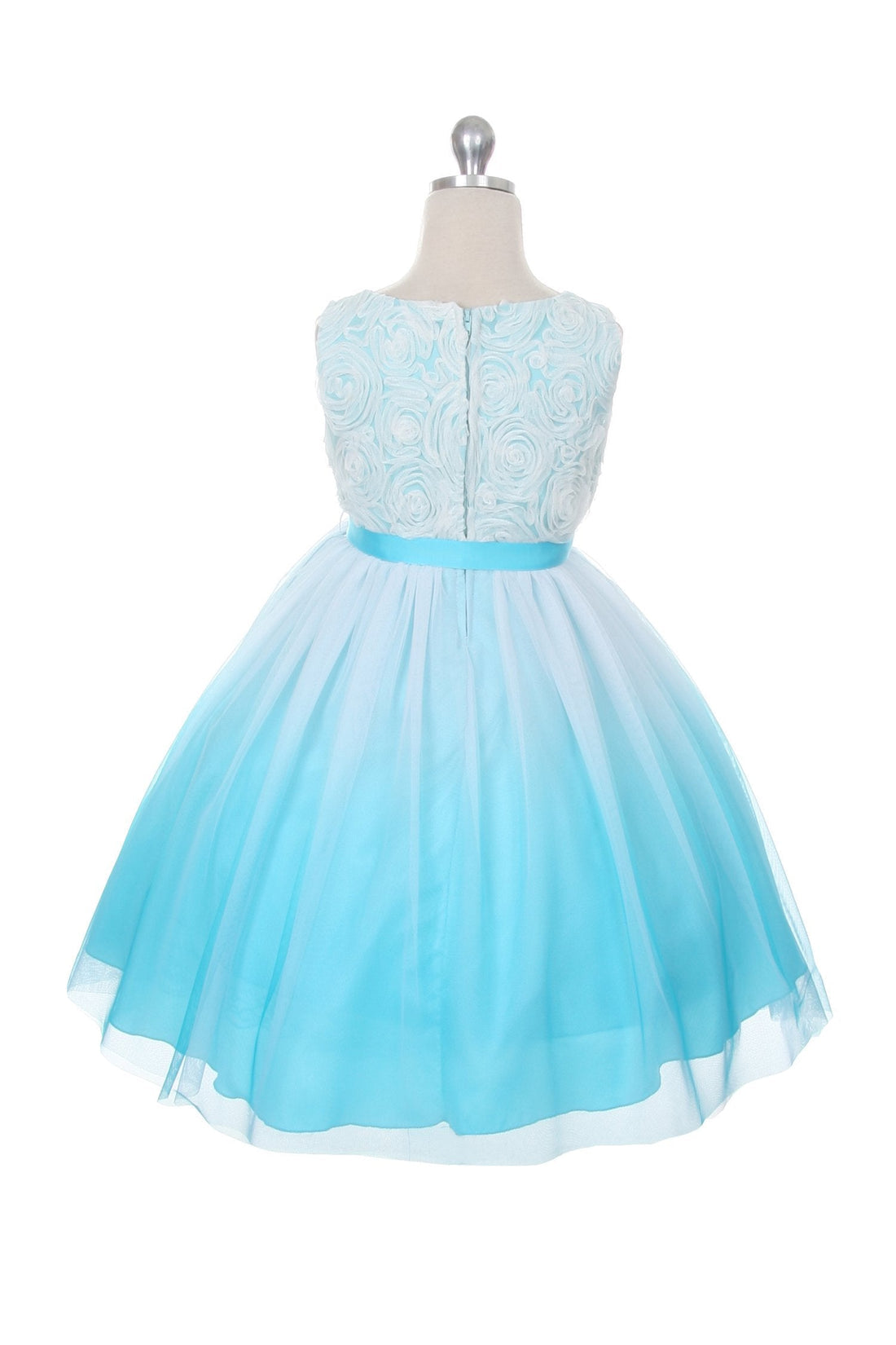 Rosette Bodice Ombre Girl Party Dress by AS322 Kids Dream - Girl Formal Dresses