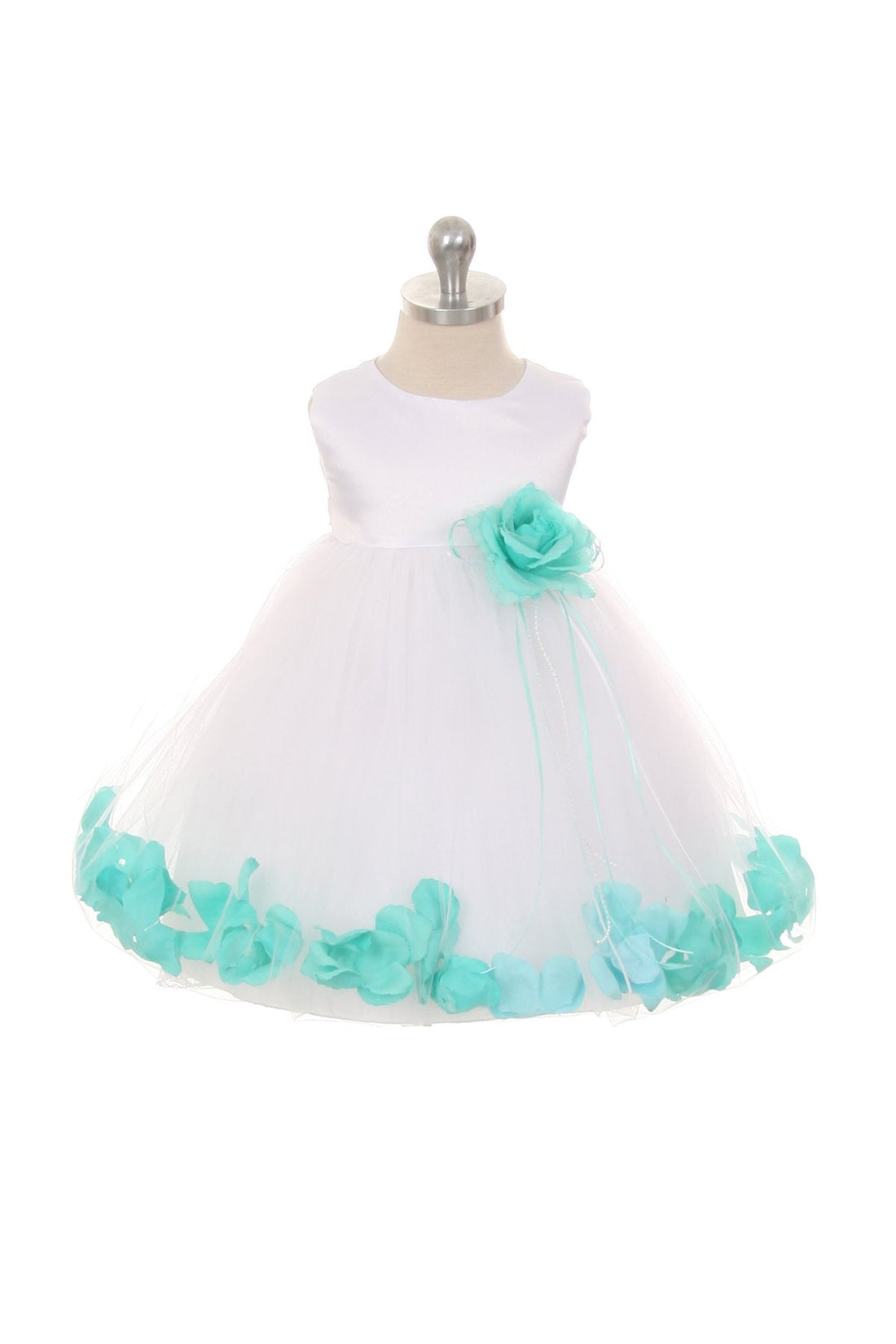 Baby Girl Ivory Satin Flower Petal Party Dress- AS195B Kids Dream