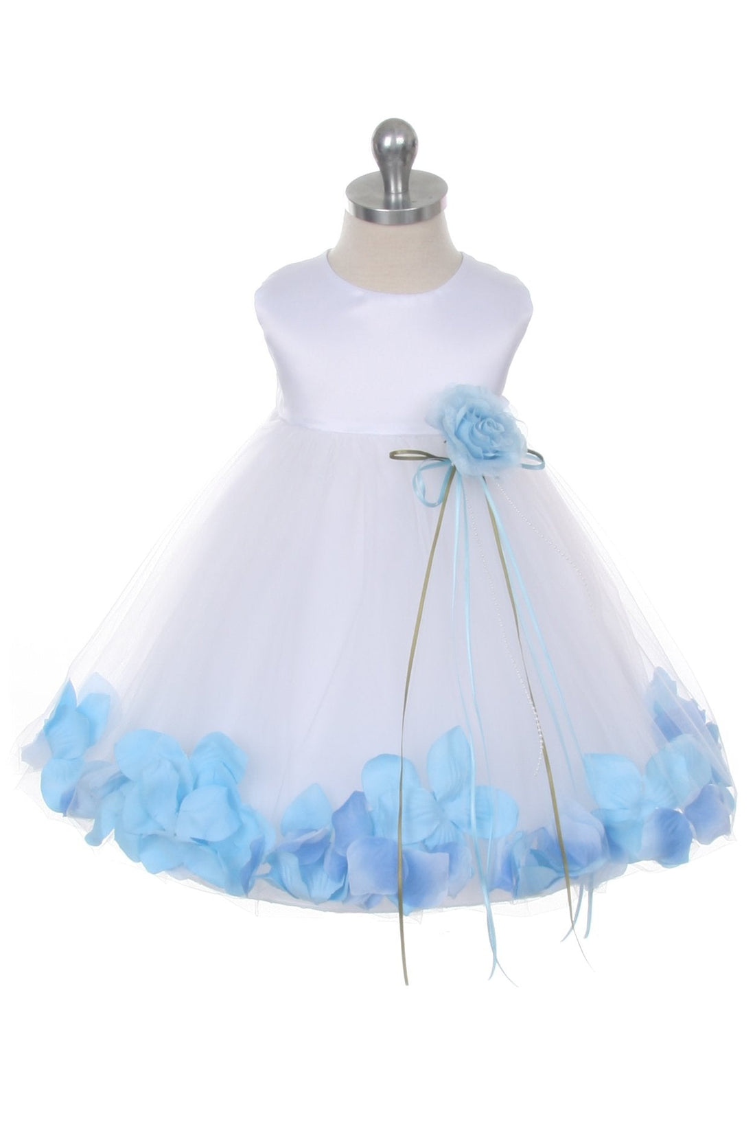 Baby Girl Ivory Satin Flower Petal Party Dress- AS195B Kids Dream