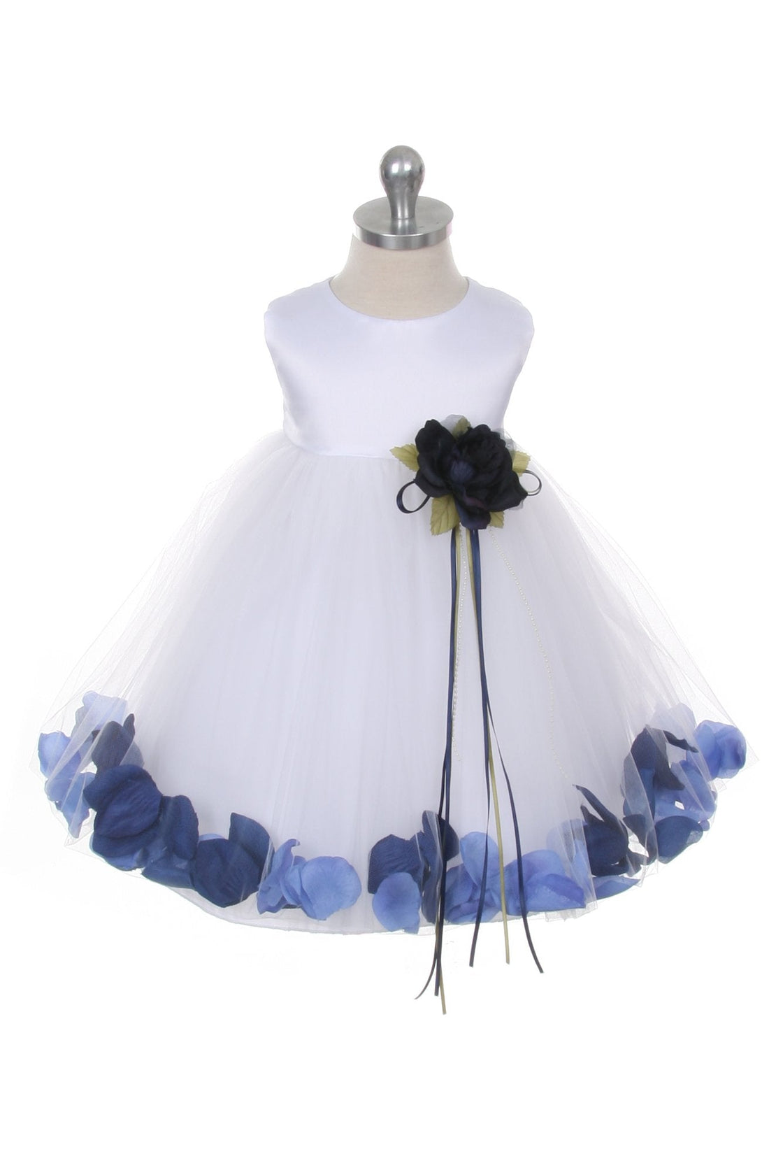 Baby Girl Ivory Satin Flower Petal Party Dress- AS195B Kids Dream