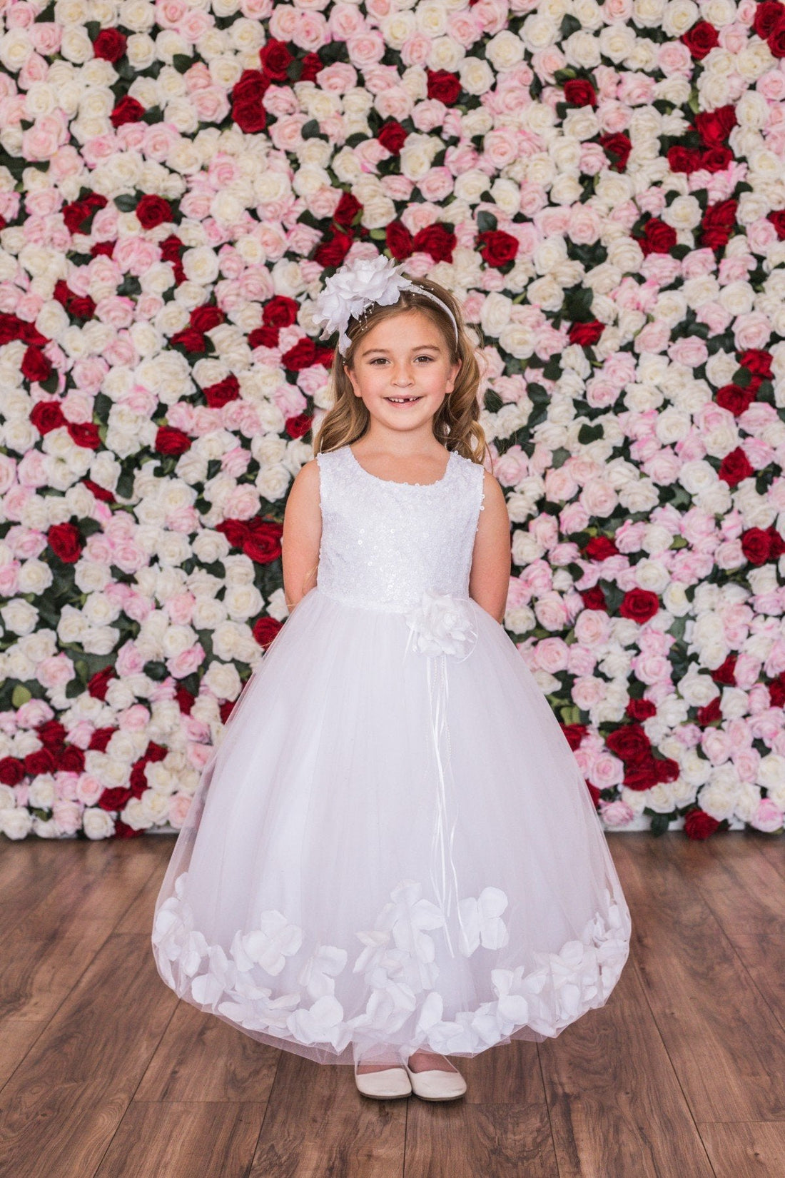 Sequin Top Petal Flower Girl Dress 1of 2 by AS160C Kids Dream - Girl Formal Dresses