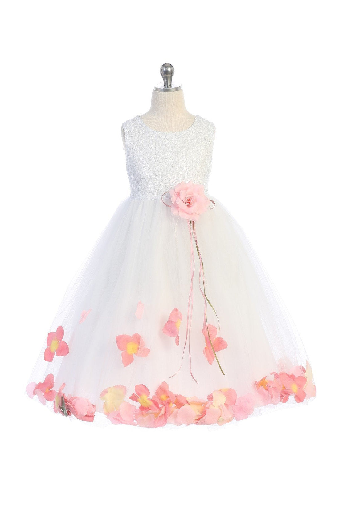 Sequin Top Petal Flower Girl Dress 1of 2 by AS160C Kids Dream - Girl Formal Dresses