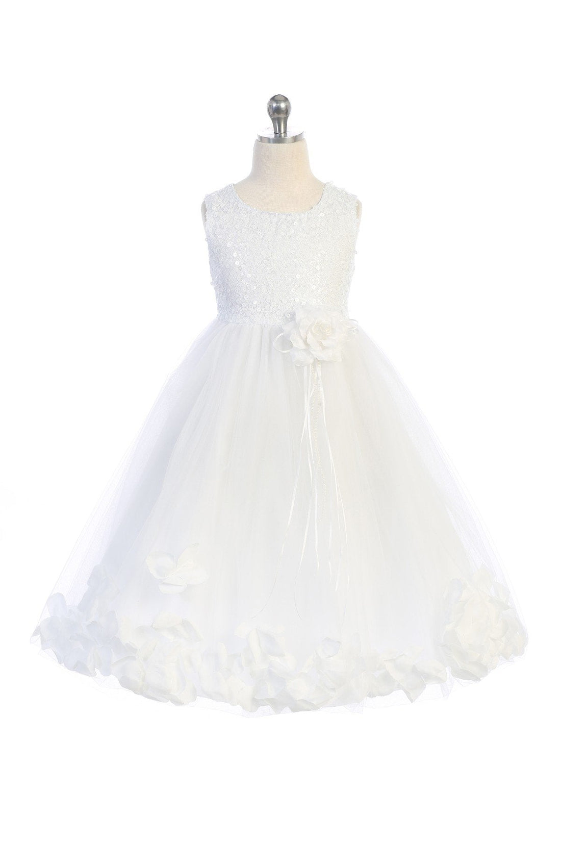 Sequin Top Petal Flower Girl Dress 1of 2 by AS160C Kids Dream - Girl Formal Dresses