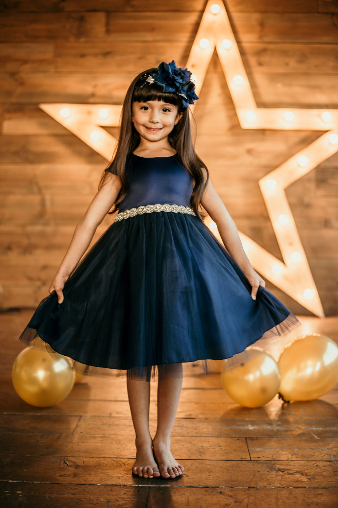 Sleeve Satin Girl Party Dress with Tulle by AS452 Kids Dream - Girl Formal Dresses