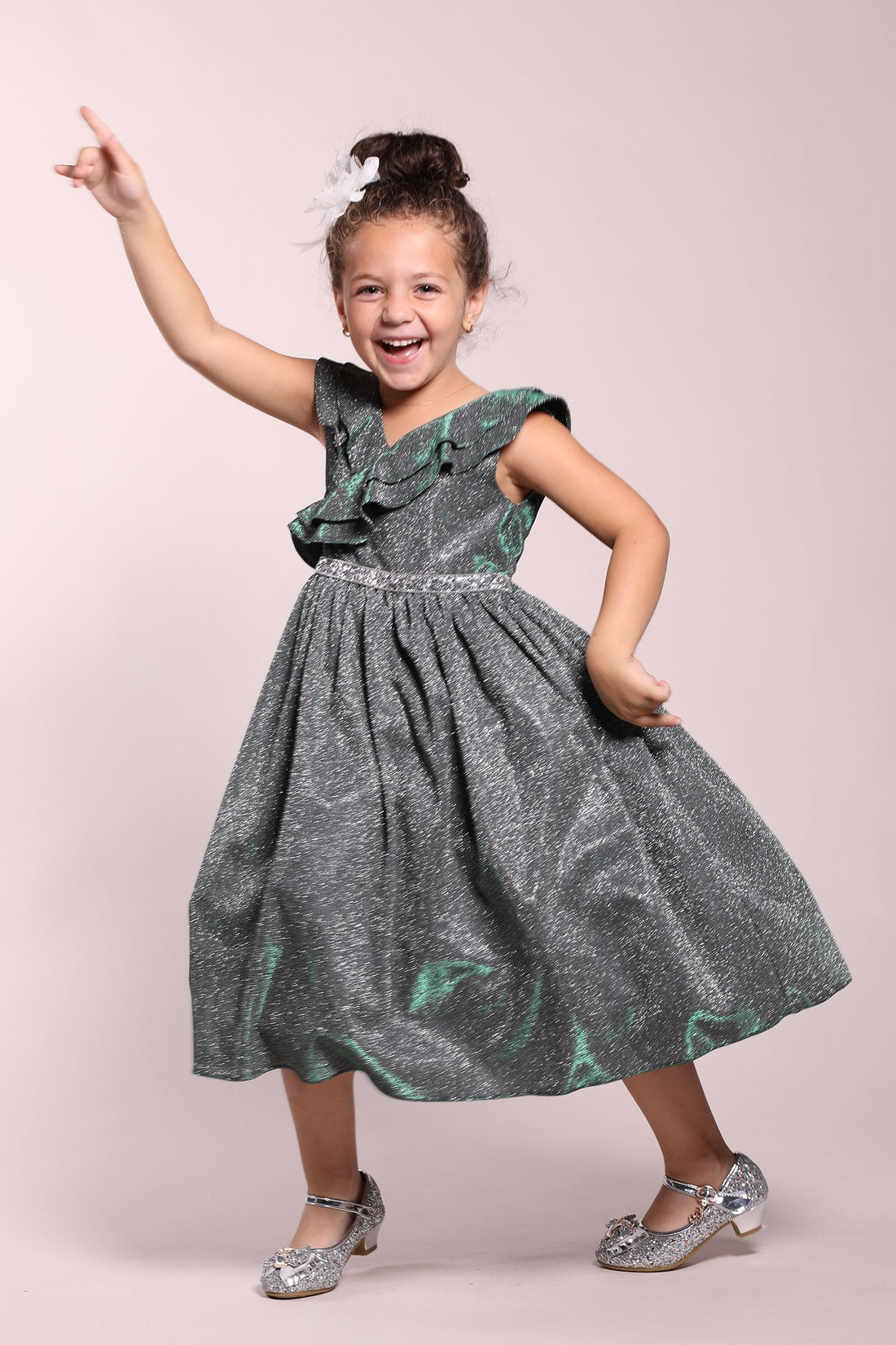 Girl Dress- Sparkly Ruffle Dress - AS504 Kids Dream