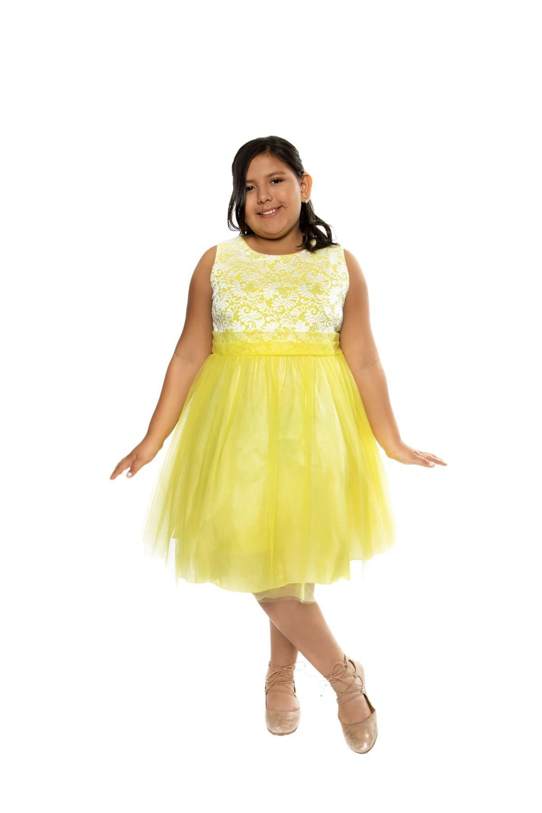 Stretch Lace Tulle Girl Party Dress Plus Size by AS420+ Kids Dream - Girl Formal Dresses