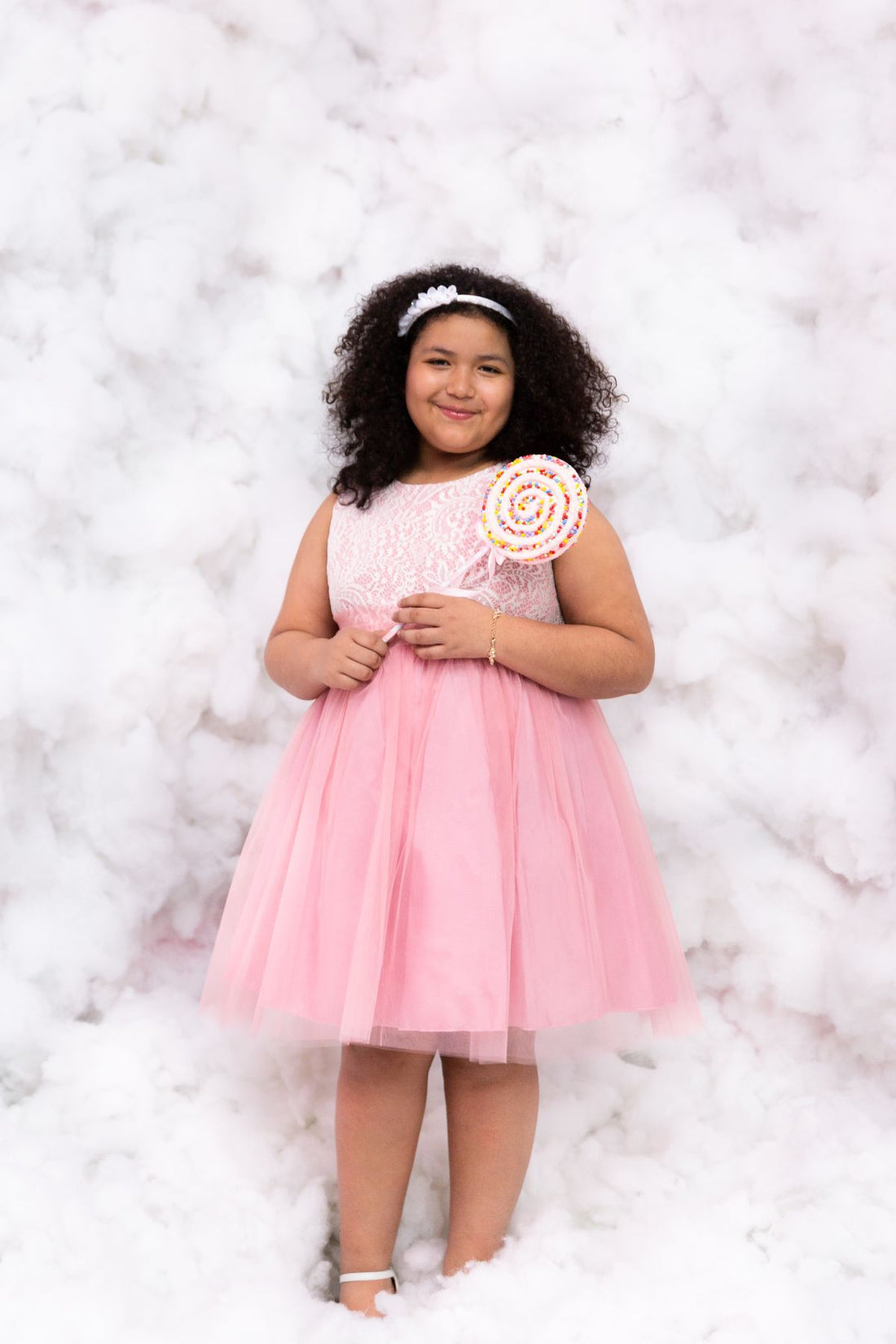 Stretch Lace Tulle Girl Party Dress Plus Size by AS420+ Kids Dream - Girl Formal Dresses