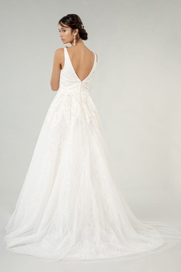 Elizabeth K - GL1902 - Embroidery V-Neck Wedding Gown