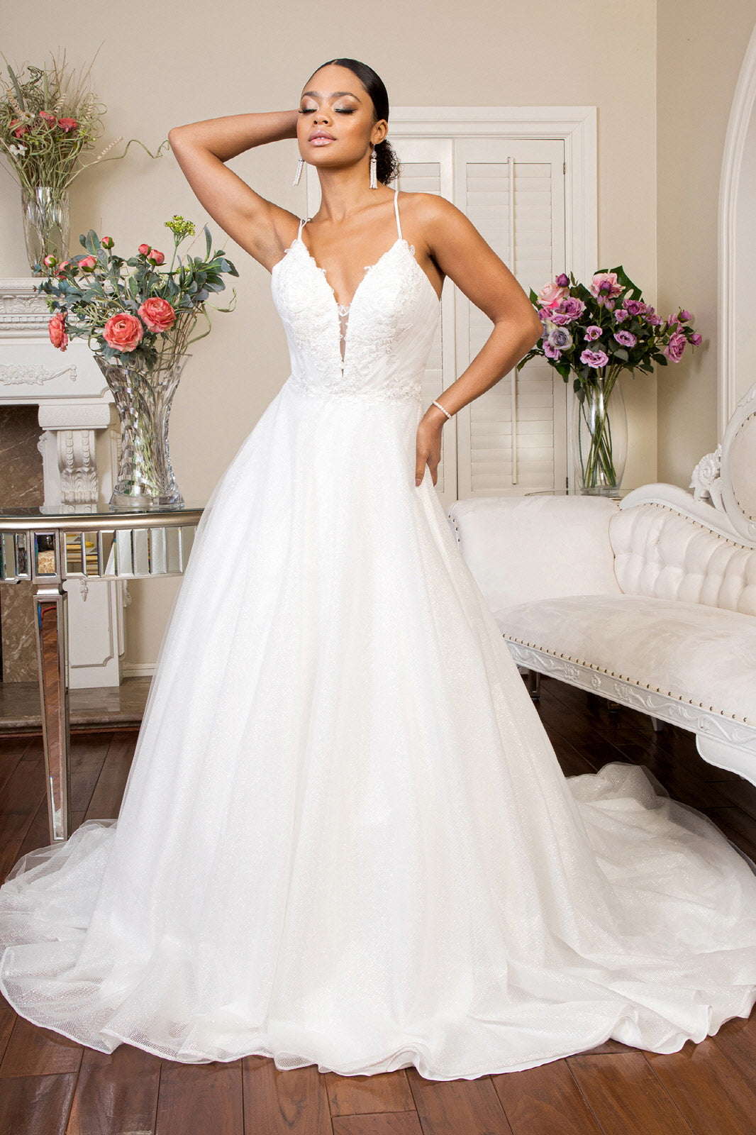 Elizabeth K - GL1905 - Embroidered Bodice Sweetheart A-Line Bridal Gown