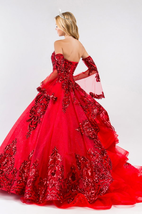 Elizabeth K - GL1914 - Embellished Sweetheart Neckline Quinceanera Dress