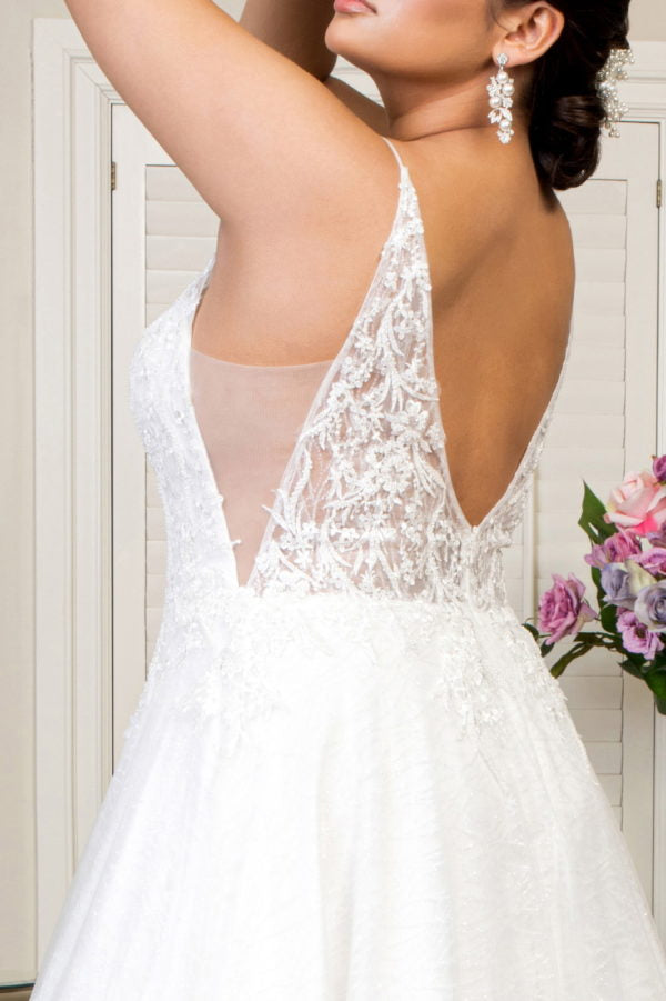 Elizabeth K - GL1915 - Embroidery Embellished Glitter Mesh Bridal Gown