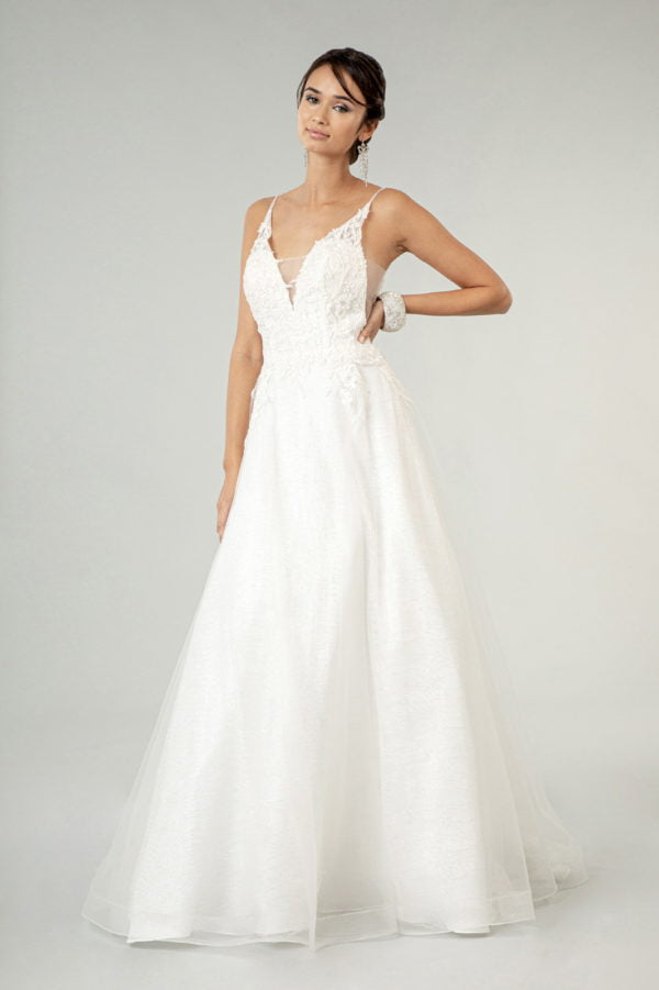 Elizabeth K - GL1915 - Embroidery Embellished Glitter Mesh Bridal Gown