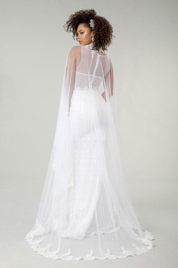 Elizabeth K - GL1918 - Illusion Sweethearted Embroidered Lace Bridal Gown