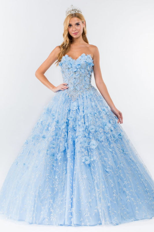 Elizabeth K - GL1939 - Embellished Bodice Sweetheart Quinceanera Dress