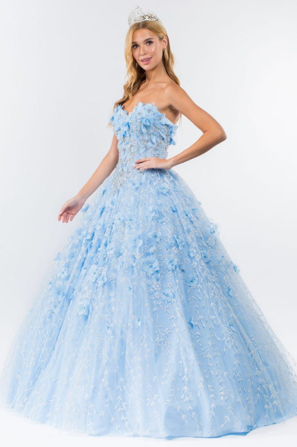 Elizabeth K - GL1939 - Embellished Bodice Sweetheart Quinceanera Dress