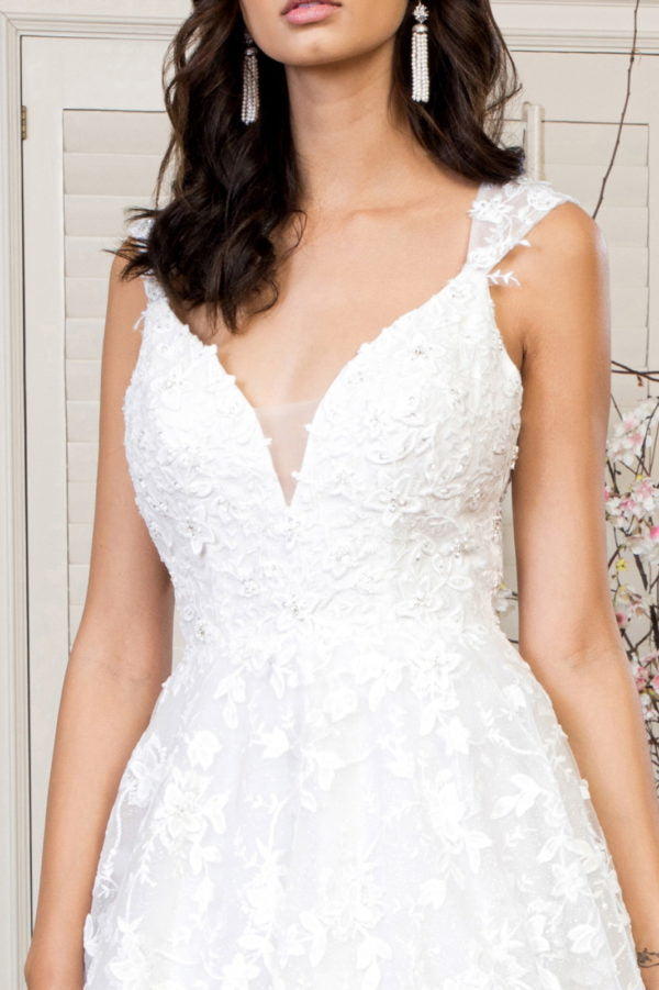 Elizabeth K - GL1950 - Embroidery Sequin V-Neck A-Line Bridal Gown