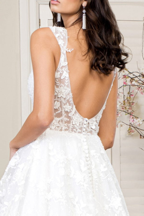 Elizabeth K - GL1950 - Embroidery Sequin V-Neck A-Line Bridal Gown