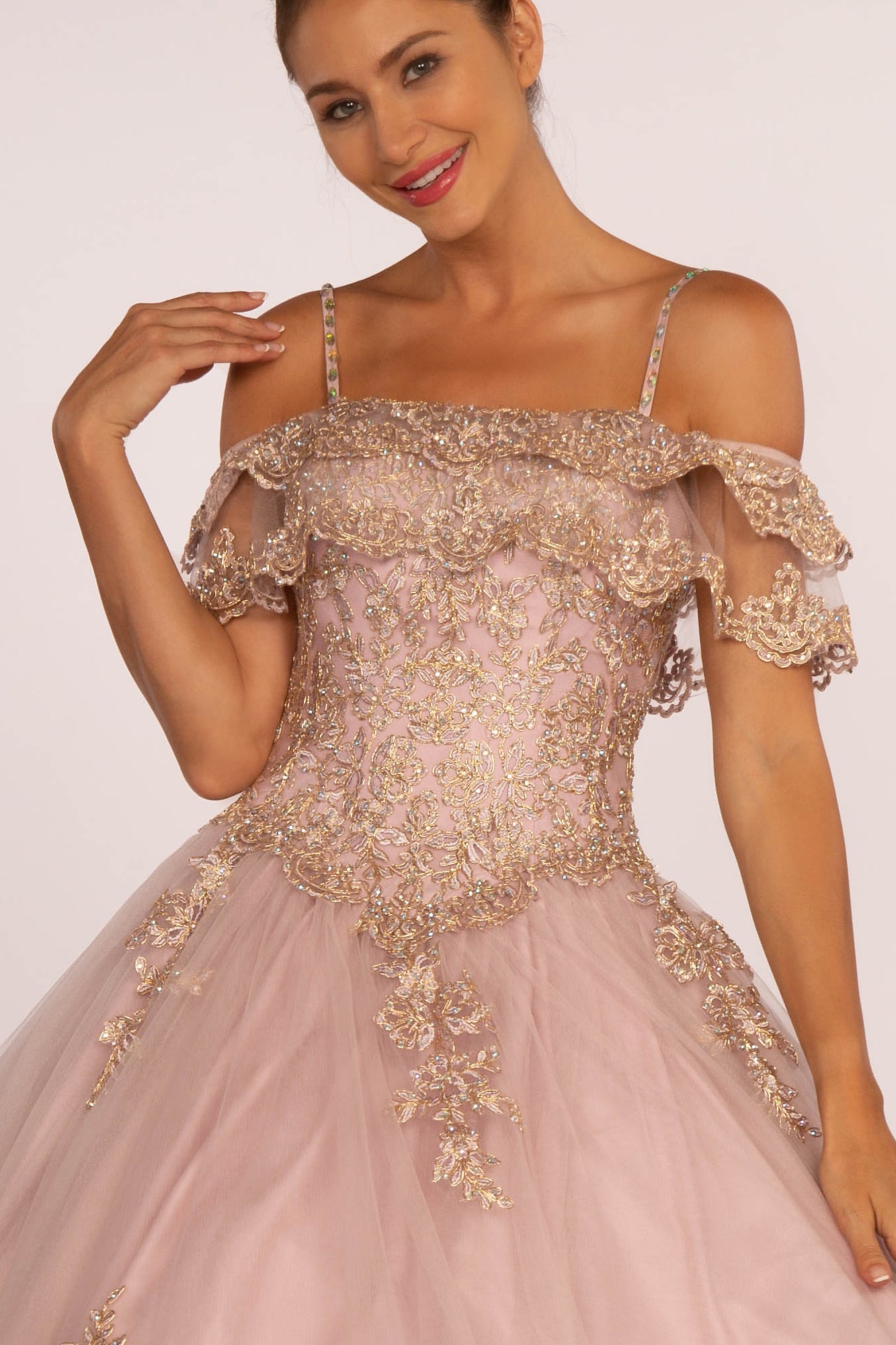 Elizabeth K - GL2510 - Embellished Off-the-Shoulder Quinceanera Dress