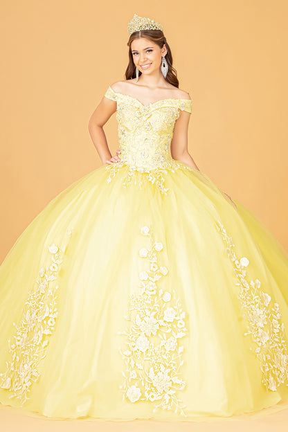 Elizabeth K - GL2802 - Mesh Off-Shoulder Ballgown Quinceanera Dress