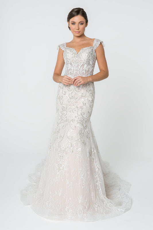 GL2822 GLS by Gloria Jeweled Mermaid Bridal Gown