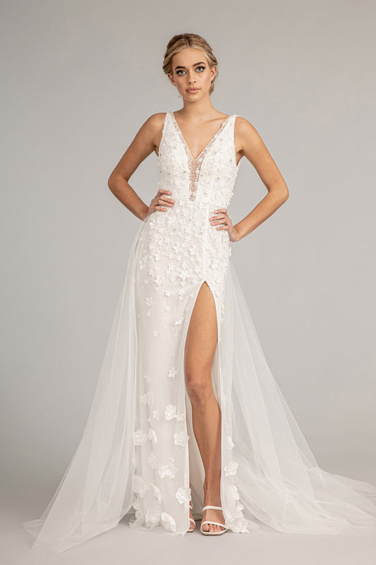 GL3011 GLS by Gloria - Embellished Mesh Mermaid Bridal Dress